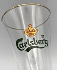 Carlsberg Lager Pilsner Beer Pub Bar Drinking Glass Gold Rim 8  Man Cave