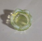 Mooser Salt Cellar  Opalescent Yellow Vaseline   Tulip Lotus Flower  glows 