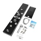 Led Rainfall Head Hand Shower Panel 8jets Bathrooms Waterfall Jets Faucet System