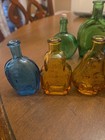 Lot Of  14  Vintage Colored Glass Bottles  Green  Blue  Purple amber wheaton
