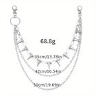 Men s And Women s Hip-hop Rivets Multi-layer Waist Chain Jeans Chain Alloy