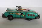 Rare 1952 Yoshiya Japan Cowboy Tin Friction Toy Car W  Box