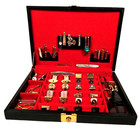 Vtg Family Estate Lot 51 Pieces Of Men s Cufflinks  Tie Clips  Bars  Etc    Case