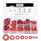  8 Size M2 M2 5 M3 M4 M5 M6 M8 Red Steel Paper Fiber Flat Insulation Washers 