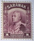 Travelstamps  1934 Sarawak Stamps Sc  109 - 1c Sir Charles V  Brooke Mint Mogh