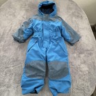 Patagonia Boys 24m Blue Ski Salopettes Snowsuit Insulated Woven Logo Winter