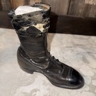 Antique Black Edwardian Leather Button Boots Childs Size