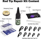 Fishing Rod Tip Repair Kit - Includes Eyelet Replacements   Tools