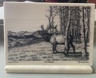 Vintage 1989 Montana Marble Inc The Challenge Bernie Brown Etched Wildlife