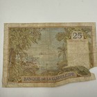 Pick14 Guadeloupe Banque De La Guadeloupe 25 Francs 1934-1944 Very Rare Banknote