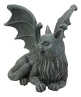 Ebros Gothic Winged Cat Gargoyle Shelf Sitter 4  Wide Pc Monitor Topper Figurine