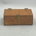 Antique Lidded Wooden Box Compass Fixed Floating Dial Maritime Nautical Decor