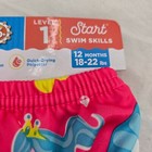 New Girls Swim School Reusable Swim Diaper 12 Month Level 1 Pink Mermaid 18-22lb