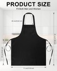 Foaincore 36 Pack Bib Aprons Bulk Plain Aprons  Black