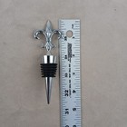 Heavy Duty Chrome Fluer-de-lis Bottle Stopper Cork Decanter Lid Wine Bottle