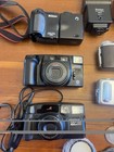 Untested Lot Of 5 Cameras  Digital And Film Plus Accessories Sell As Parts Only