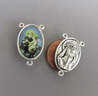 3 Pc St  Saint Anthony Rosary Center Italy Rosaries Centerpiece E140 Silver