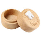 Wood Baby Tooth Box Organizer Save Milk Teeth Boy Girl Kids Storage Gift Case