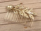 Romantic Hair Comb With Flower And Leaves Silver Tone Wedding Hair Accessories