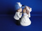 New Seattle Seahawks Kissing Bride   Groom Wedding Cake Top Figurine With Cap