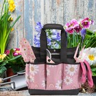 Workpro Heavy Duty Garden Tool Bag Oxford Garden Tool Storage Bag Pink white New