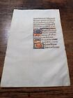 Orig Vellum Leaf  Books Of Hours  7 Initials Gold Manuscript France 1490 Ad I