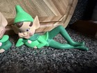 Vintage Green Ceramic Pixie Elf Figurines