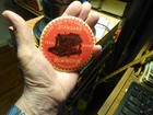 Antique  remington Typewriter  Advertising Celluloid Pocket Mirror Paperweight