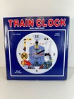 New  Jsny Santa Fe Railroad Train Wall Clock Train   Steam  Sounds 10in Diameter