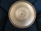 Vtg Holophane Prismatic Glass Industrial Street Light Lamp Threaded Shade Globe 
