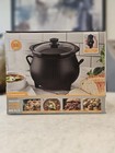 Toastmaster 4 Qt Black Cauldron Slow Cooker Removable Crock Glass Lid Halloween