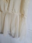 Vintage Cream Lace   Pleated Chiffon Camisole Slip Top Women s Intimates S