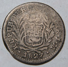 1827 Peru Silver One 1 Real -4091-