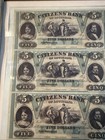 Civil War Era Framed Uncut Copy Of 1800 s States Reproduction  Currency
