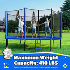 Orcc Trampoline 8ft 10ft 12ft 14ft  Outdoor Tramp With Enclosure Net  410lbs Yar