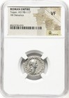 Ngc Vf Trajan 98-117 Ad Caesar Roman Empire Ar Silver Denarius Coin  High Grade 