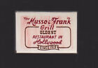 Musso   Frank Matchbook  Oldest Restaurant In Hollywood
