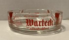 Warteck Non Alcoholic Beer Clear Glass Ashtray Advertising
