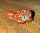 Zuni Pipestone Handmade Turtle Inlay Fetish Carving Signed -