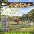 Gisafai 60in X 80ft Welded Wire Fence 2 Inch X 4 Inch 16 Ga Galvanized Metal