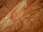 2 Pair Vintage 1940 s Satin Brocade Drapes Nutmeg Orange Cinnamon Gold 58 X 44
