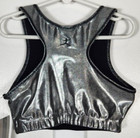 Danskin Gymnastics Girls Size Medium  8-10  Silver Gymnastics Basics Bra Top Nwt