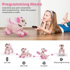 Vatos Robot Dog Toy For Kids  Voice   2 4ghz Remote Control Robot Pet Pink