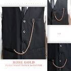 Men s Rose Gold Plated Pocket Watch Chain   Swivel Fob012