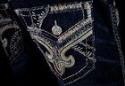  220 Mens Rock Revival Jeans  jimmie  Thick Leather Inserts Straight 32 X 31