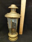 Vtg Turkish Brass Lantern Hanging Shepherd Candle Holder Etched Glass 13 5   
