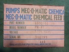 Ecodyne Mec-o-matic Chemical Feed Pump Model Pm-47 New In Box