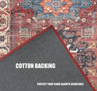 Hallway Kitchen Cotton Backing Medium Pile Mahal Red Runner Rug 3  X 7 