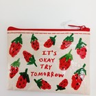 Blue Q Coin Purse Credit Gift Card Strawberries It s Okay Try Tomorrow Ok Bag