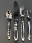 Cactus By George Jensen Sterling Silver Individual 4 Piece Place Setting